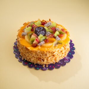 كيك فانيليا فواكه