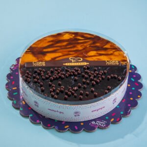 كيكة ايس كريم نصف شوكولاتة ونصف كراميل